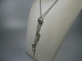 Antieke Zilveren Breidoppen met Chat Elaine tonnetje met Jasseron Ketting uit ca. 1900