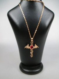 Kruis als Adelaar – Luxe Vintage Collier met karabijn sluiting nieuw