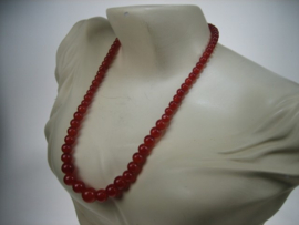 Agaat ketting aflopend met zilver Cartier sluiting eigen import