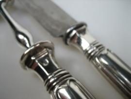 Set Verzilvert Trancheer Couvert Voorschoten van Kempen uit ca. 1920