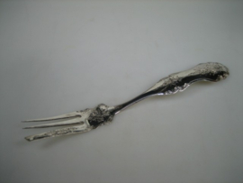 Antiek zilveren vleesvorkje / zuurvorkje biedermeier ca. 1856/1867