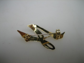 Gouden 14 karaat letter Broche N uit 1955