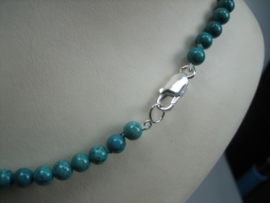 Turquoise collier met zilveren Cartier sluiting-Top Kwaliteit