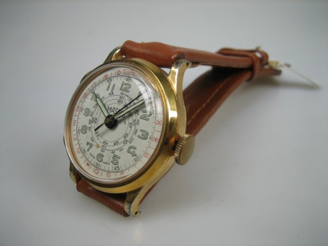 Antiek Swiss Military Massis Horloges Chronograaf uit ca. 1912