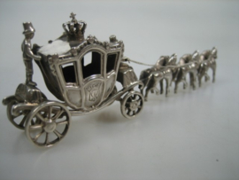 Zilver Miniatuur de Gouden Koets | Antiekjuwelier | uit ca.1969
