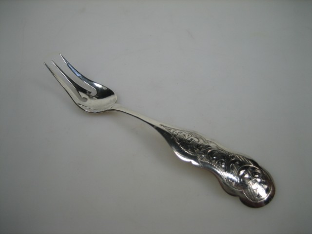Antiek Zilver Zuurvorkje Biedermeier stijl Enkhuizen ca.1756