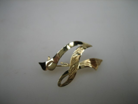 Gouden 14 karaat letter Broche N uit 1955