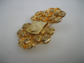 Antieke Gouden 14 karaat Zeeuwse Broche met Brugspeld uit ca. 1900