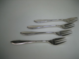Zilveren gebaks vorkjes Voorschoten Zilverfabriek 1925-1961