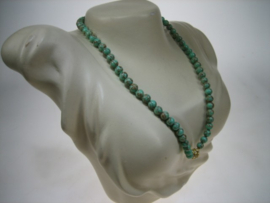 Antiek gemêleerd Agaat collier met 14K goudkleurige vergulde magneetsluiting