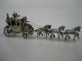 Zilver Miniatuur de Gouden Koets | Antiekjuwelier | uit ca.1969