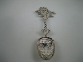 Antieke zilveren geboortelepel 18e -eeuws Stavoren