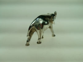 Zilveren massieve miniatuur olifant  Italië uit ca. 1972