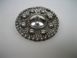 Zilveren Broche bolknopen Urks ca. 1900