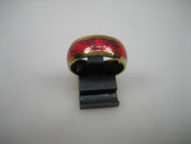 Herenring met Rood Emaille nieuw uit eigen import