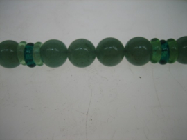 Antiek Chrysopraas Edelsteen colliers met goud op zilver sluiting