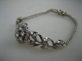 Briljanten witgouden armband met top Briljanten uit ca. 1952