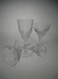 Kristallen Klassieke Nachtman Wijn en Likeurglazen c.a.1938