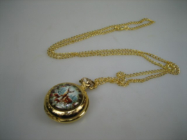 Quartz zakhorloge met ketting embleem afbeelding van diversen Herten