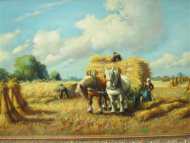 Landschap Schilderij van Anton Muller uit ca. 1878-1979