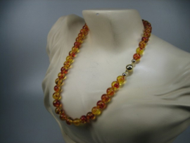 Antieke Amber collier kettingen met goud op zilver sluiting uit ons eigen atelier