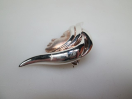 Zilveren Broche Vrouwen Hoofd ca.1962