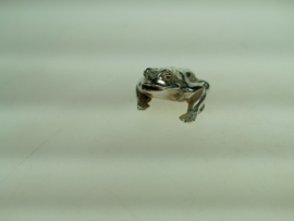 Zilveren Kikker mooi bewerkt uit Schoonhoven van Hooijkaas uit ca. 1955