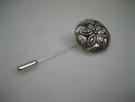 Antieke Zilveren Bloem Broche Speld met beveiliging sureté uit ca. 1930