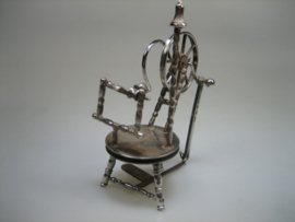 Zilveren Spinnenwiel miniatuur Zilver uit ca. 1980