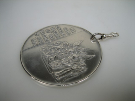 Zilveren Herdenking munt van 65e verjaardag prins Bernhard jaar 1976