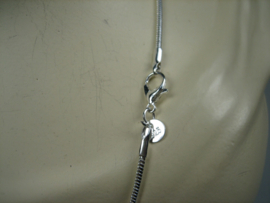 Slangen collier zilver uit eigen import Italié nieuw