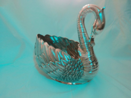 Zilveren Zwaan als Fruitschaal Groot Model ca.1965 van een bekende Nederlander