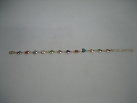 Goudkleurige 18K verguld armbandje  met hart bedels nieuw