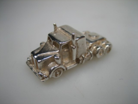 Zilveren Miniatuur Vrachtwagen Trekker USA