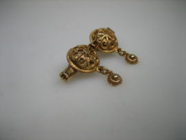 Antieke goudkleurig double verguld Zeeuwse Broche speld uit ca. 1900