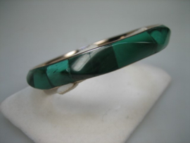 Zilveren slavenarmband met Malachiet uit ca. 1952