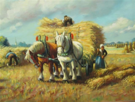 Landschap Schilderij van Anton Muller uit ca. 1878-1979