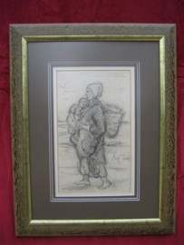 Jozef Israëls tekening 1824 - 1911 | Kunsthandel Antiekjuwelier Briljant