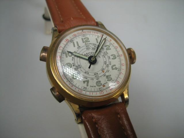Antiek Swiss Military Massis Horloges Chronograaf uit ca. 1912
