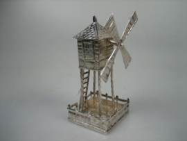 Antieke zeldzame grote staande zilveren Molen uit ca. 1927