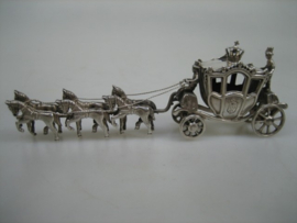 Zilver Miniatuur de Gouden Koets | Antiekjuwelier | uit ca.1969
