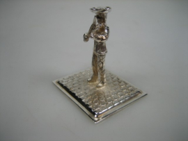 Zilveren Miniatuur als Viool Speler uit ca. 1977