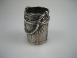 Miniatuur Zilver Water Trog met Hengsel uit ca. 1900