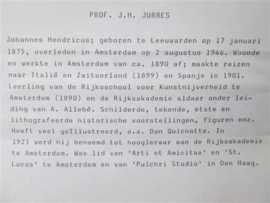 Olieverf Schilderij van Prof. J .H. Jurres 17 Januari 1875 - Amsterdam,  Augustus 1946
