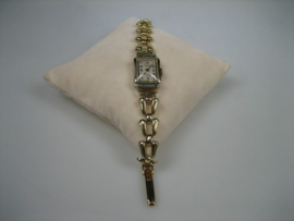 Prisma Massief Double Dames Horloge in goede staat uit ca. 1952