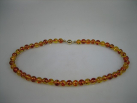 Antieke Amber collier kettingen met goud op zilver sluiting uit ons eigen atelier