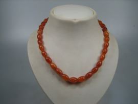 Agaat ovalen kralenketting | Antiekjuwelier | Edelsteen eigen import
