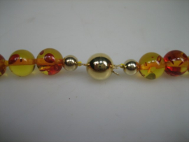 Antieke Amber collier kettingen met goud op zilver sluiting uit ons eigen atelier