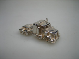 Zilveren Miniatuur Vrachtwagen Trekker USA