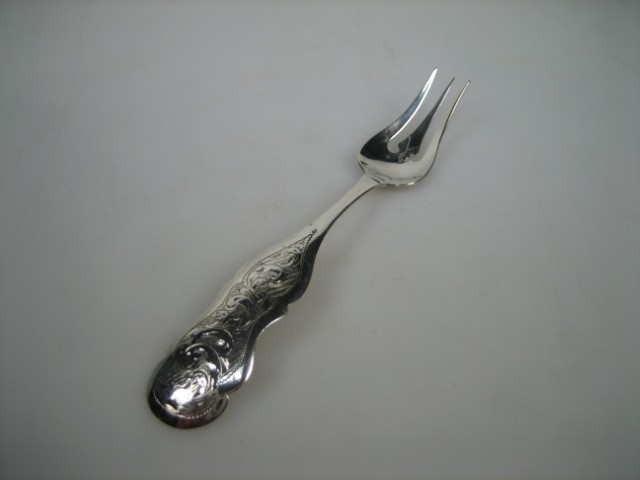 Antiek Zilver Zuurvorkje Biedermeier stijl Enkhuizen ca.1756
